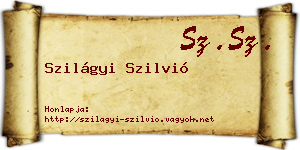 Szilágyi Szilvió névjegykártya